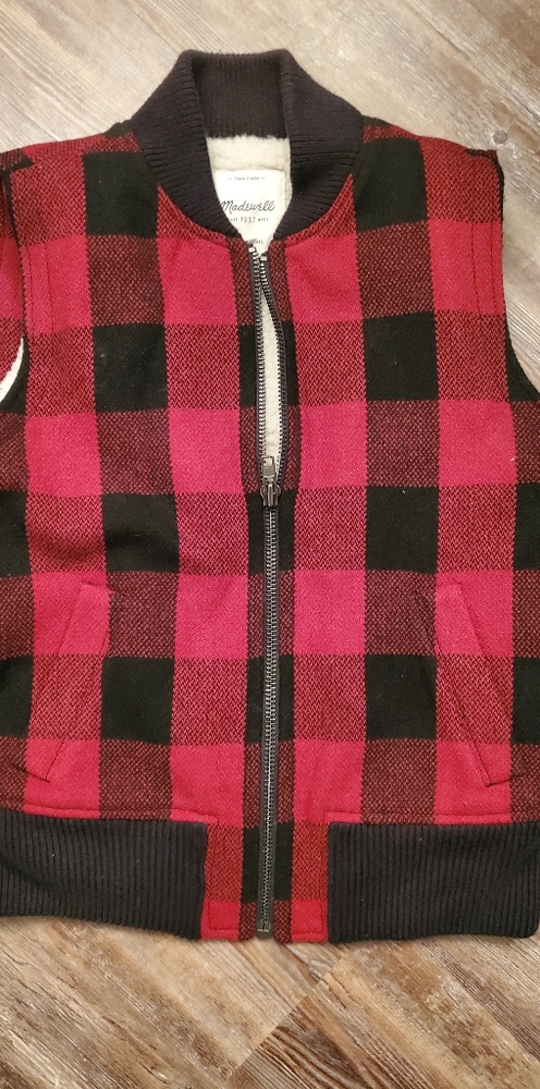 Madewell buffalo plaid vest